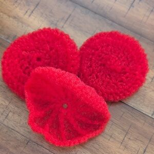 Red Kitchen Scrubber Set